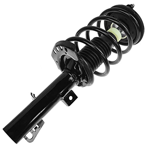 Image of TRQ Front Driver and Passenger Side Strut and Spring Assembly Set Loaded Pre-Assembled Coil Spring Spring Seat Spring Isolator Compatible with 97-02 Lincoln Continental without Air Suspension