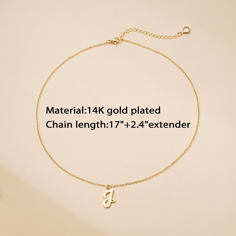Dainty Initial Necklace for Women- 14K Gold Plated Tiny Cute Letter Pendant with Heart Custom Monogra Necklace, Birthday Gifts for Women Jewelry - Image 5