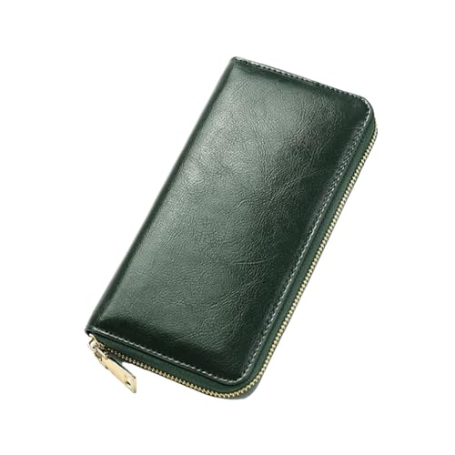Women's Money Clips Wallets Business Handbags Card Cases Coin Purses Genuine Leather Money Organisers Bags (Green)