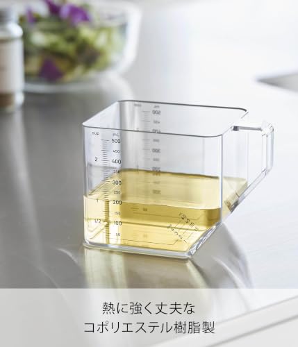 山崎実業(Yamazaki) 大さじも量れる 計量カップ 500mL ホワイト タワー tower 11278