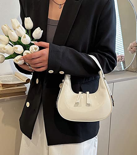 Image of Women's Crescent Shoulder Bags Retro Y2k 90s Hobo Handbags Top Handle Y2k Underarm Bag Fashion Clutch Purses