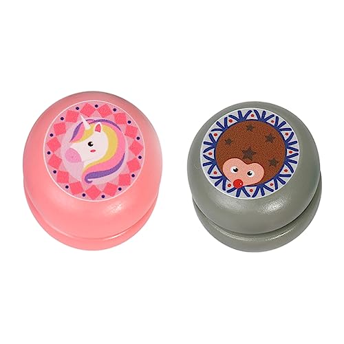 LRXIYODE 2Stücke Holz Cartoon Tier Yo-Yo