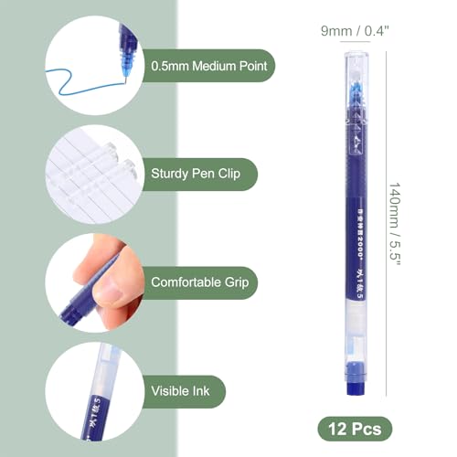Bolígrafo Gel M&G Punta Media 0.5mm Pack 12 Tinta Azul miniatura 2