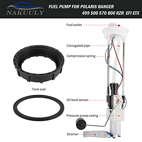 Nakuuly 2204945 Polaris Fuel Pump Assembly Compatible with ATV Ranger 800 EFI Crew 2013-2019, Ranger 570 Crew EFI 2014-2020, Ranger 500 2017-2020 Replaces # 2208613, 2204402, 2521198, 2521091