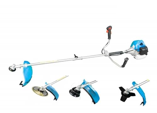 BRACOG HJBC52X. Desbrozadora a Gasolina de Fácil Arranque (3 en 1). Desbrozadora Profesional con Motor de 2 Tiempos - 52 CC - 3CV. Cortadora de Césped y Jardín.