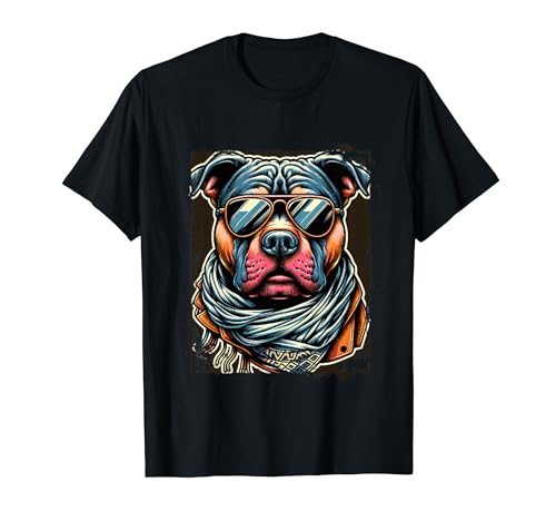 Gangsta Pittie Sunglass Pitbull Costume Dog Owner Dog Love T-Shirt