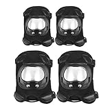 hooks Schutzausrüstung für Erwachsene Kinder, 4in1 Knieschoner Ellbogenschützer Verstellbarer Gurt für Rollschuhe Radfahren BMX Bike Skateboard Inline Skatings Scooter (4er Pack)