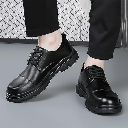 New Men's Leather Shoes Breathable Casual Business Tie-Up Rubber Outsole High-End Wedding Shoes4