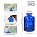ELEGANTTIME Cobalt Blue Glass Bud Vase Small Flower Vase Mini Bottle with Cork Wire Handle Design for Deco Cafes, Office Table, Home and Garden(Set 5)