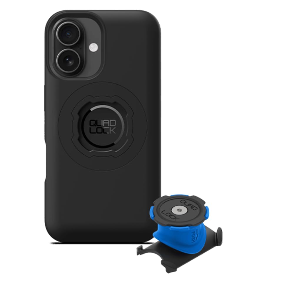 QUAD LOCK Soporte para Teléfono para Potencia/Manillar de Bicicleta con Funda mag para iPhone 16