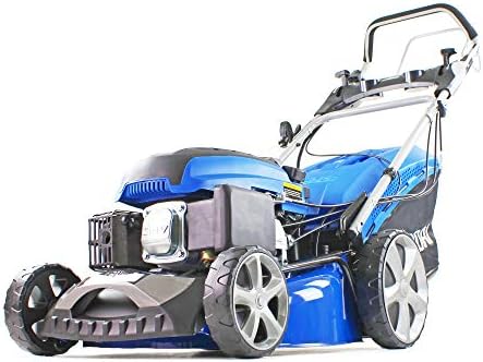 Hyundai 18"/46cm 139cc Electric-start Self-propelled Petrol Lawnmower, 6 Adjustable Cutting Heights, 70l Grass Bag, Foldable Handles, 3 Year Warranty