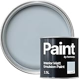 Hemway Interior Wall Paint 2.5L / 2.6 quart Sea Breeze Blue Paint | Matte Walls & Ceiling Acrylic Water-Based Emulsion Latex, Kitchen Bedroom Bathroom Indoor, Quick Drying, High Coverage, Low VOC