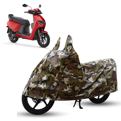 Image of Sulfar Bike Cover for Hero Vida VX2 / V1 Pro (EV) (Electric Scooter) | Waterproof, Dustproof & UV Protected | All Weather Two Wheeler Cover (Army Green) New 2026 Variants