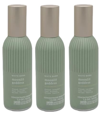 Bath and Body Works Concentrated Room Spray 1.5 oz each - Pack of 3 - Packaging May Vary (Moonlit Goddess)