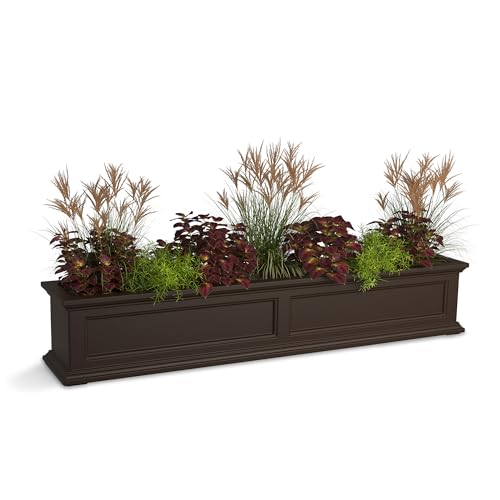Mayne Fairfield 5-Foot Window Box – Self-Watering, Weather-Resistant Planter for Flowers – Durable Design for Outdoor Use, Perfect for Windows