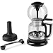 Coffee Brewer 8-Cup Featuring Magnetic Locking Seal, Glass Construction with Stainless Steel Siphon Tube in Onyx Black