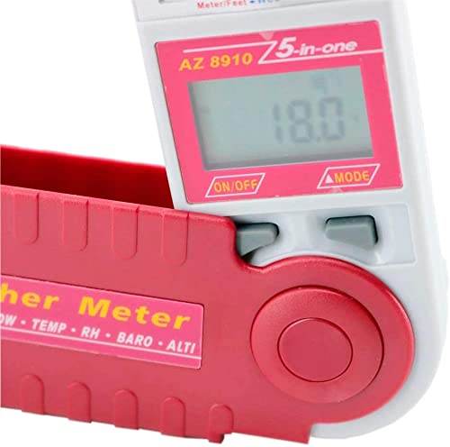 AZ8910 Pocket Barometric Anemometer Wind Speed Temperature Humidity Barometric Pressure Altitude 5 in 1 Anemometer AZ-8910