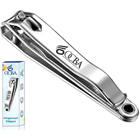 OCBA Nail Clippers Stainless Steel Nail Cutter for Thick Toenails Professional Heavy Duty Fingernail Clipper Toenail Clippers for Men Women Cover