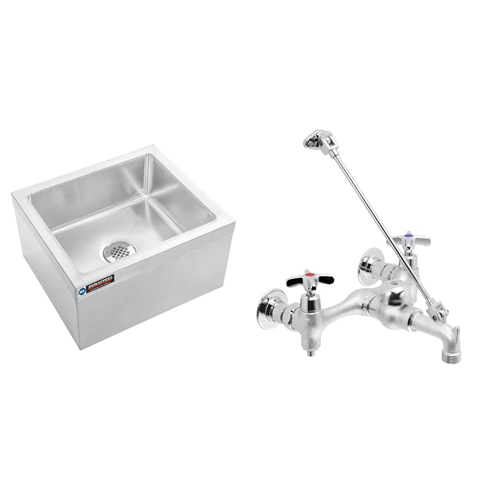 DuraSteel Stainless Steel Mop Sink + Speakman Commander
