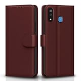 Pikkme Samsung Galaxy A30 / A20 / M10s Flip Case Leather Finish | Inside TPU with Card Pockets | Wallet Stand and Shock Proof | Magnetic Closing | Complete Protection Flip Cover (Brown)
