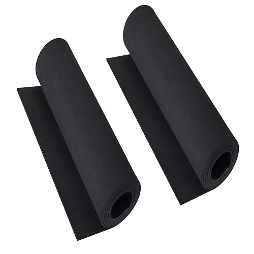 Image of 2-Pack Black Eva Foam Cosplay Sheets roll, Premium eva Craft Foam 2mm Thick, 13.5 inch x 49 inch, High Density 86kg /m3 for Cosplay Costume, Crafts, DIY Projects by MEARCOOH