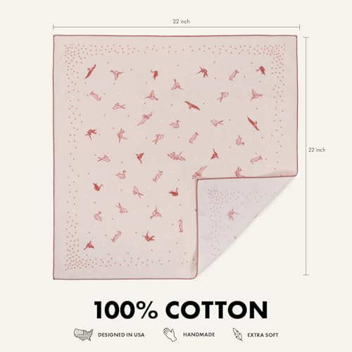 Image of WHTE MOSS Bandana - 100% Cotton Extra Soft Scarf Handkerchief for Men & Women