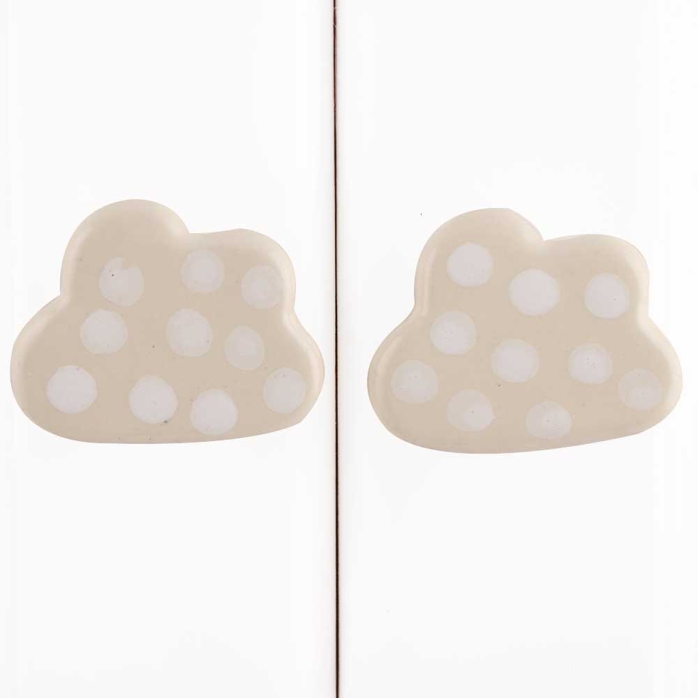 IndianShelf 4 Pieces Cream Dot Cloud Ceramic Drawer Knobs for Kitchen Cabinet Hardware Door Decorative Dresser Pulls Luxury Handmade (B0747H6KF3) Amazon Price History, Amazon Price Tracker
