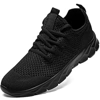 ZGPWZWL Herren Walkingschuhe Turnschuhe Laufschuhe Sportschuhe Fitness Sneakers Trainers für Running Outdoor Sommer Schuhe,Schwarz,EU44