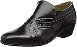 Mens Montecatini Cuban Heels Black Leather Shoes - - 10 UK