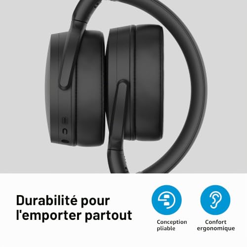Sennheiser HD 450BT Casque sans Fil avec réduction Active du bruite, Noir