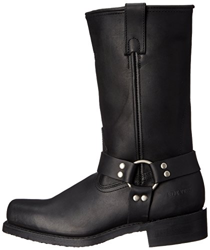 Bota de motocicleta masculina AdTec de 28 cm, preto