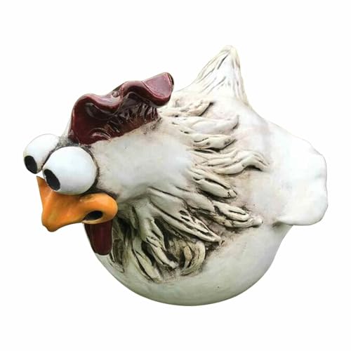 Tanxemery Clôture de poulet décorative - Statue de jardin - Tabouret de clôture en résine - Poulet - Statues de jardin - Décoration d'extérieur - Figurines de poules décoratives - Décoration de jardin