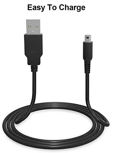 [2 Pack] 4Ft 3Ds 2Ds Dsi Charger Cable Power Usb Charging Cord Compatible With Nintendo New 3Ds Xl/New 3Ds/ 3Ds Xl/ 3Ds/ New 2Ds Xl/New 2Ds/ 2Ds Xl/ 2Ds/ Dsi/Dsi Xl, Black #TOP3