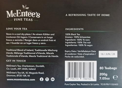 McEntee’s Irish Breakfast Tea Beutel, 80 Teebeutel
