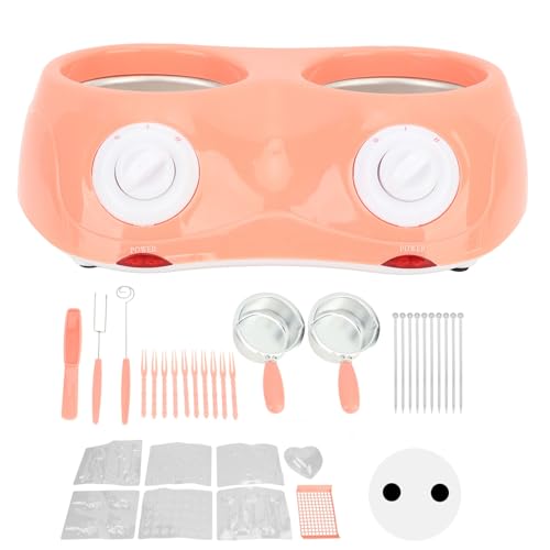 Olla Para Derretir Dulces, Olla Para Derretir Chocolate, Máquina Eléctrica Para Derretir Fondue De Chocolate Con Herramienta De Cocina De Doble Olla(EU-rosa)