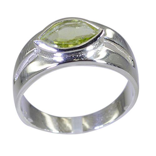 Bague promesse péridot véritable argent évitez les griffes qui s'accrochent - 2