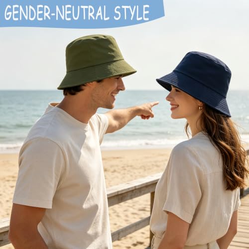 Image of 3 Packs Unisex Athletic Bucket Hat Solid Colors Sun Hat with UV Protection for Outdoor Sports Packable Summer Hats