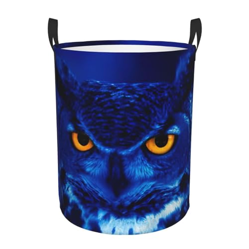 Panier à linge hibou bleu : rangez vos couvertures facilement - 2