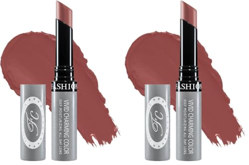 Image of FASHION COLOUR Kissproof Non Transfer Lipstick | Water Resistant & Smudge Proof | Non-Drying | Lightweight | Long Stay Upto 15Hrs | Ocher (Pack of 2)
