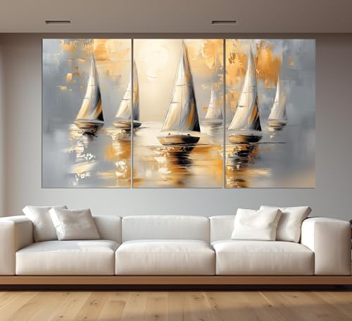 Art mural de voile abstrait haut de gamme | Peinture à l'huile sur toile luxe