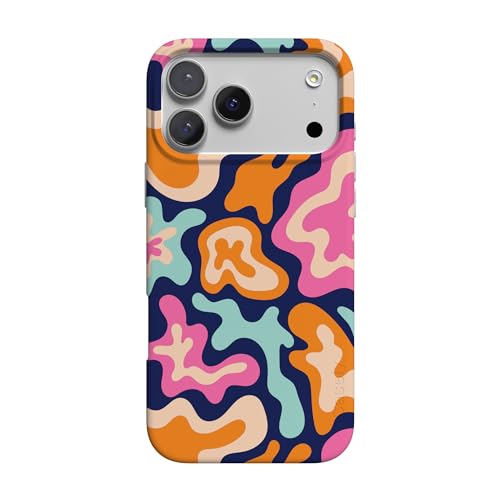 Casely iPhone 17 Pro Case | Midnight Color Splash | Abstract Retro | Compatible with MagSafe | Classic Ultra Slim Design