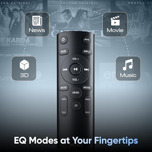 Image of Mivi Nex 200 Soundbar [New Launch], 200 Watts, 2.1 Channel System with Sound bar and Subwoofer, Nex PowerStage Audio, Multiple Input Modes, Made in India