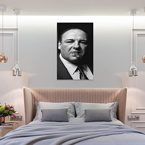 Vintage Movie Posters The Sopranos Vintage Retro Portraits Tony Metal Wall Tv Drama Soprano Canvas P Canvas Wall Art Prints For Wall Decor Room Decor Bedroom Decor Gifts 20X30Inch(50X75Cm) Frame-Sty #TOP7