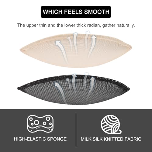 5 Pairs Bra Pads Inserts, Soft Cotton Sponge Inserts, Removable Push Up Pads for Bikini & Sports Bras, Breathable Cushion with Anti-Slip Design(Random Colors)3