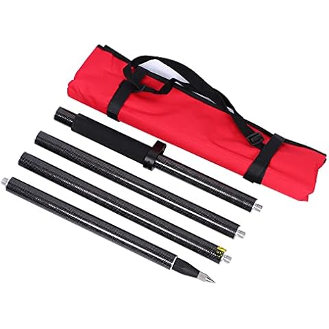 Poste de medición de fibra de carbono DAZZLEEX 4 postes 32mm 2M GPS RTK Cover