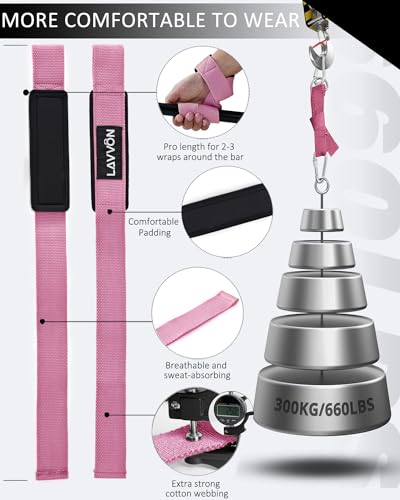 LAVVON La-1022 ensemble de tapis de squat rose haute densité pour musculation