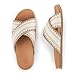 The Sak Penelope Slide Sandal - Women's Flat Fashion Slides with Soft Cushion Sole -Hand Crochet Slip On Sandals for Everyday