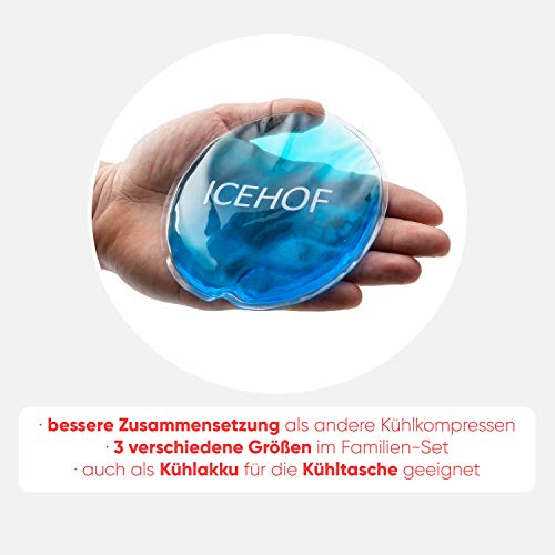 ICEHOF Koelpads (5x) met vlieshoes - knuffelzacht, lange koelduur, verschillende maten Family-set, koelpack gel koelgel… - Image 5