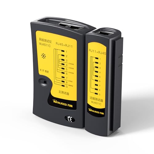 Network Cable Tester for LAN Ethernet Cable RJ45/RJ11/RJ12, Tests Cat5/Cat5e/Cat6/Cat6a/Cat7