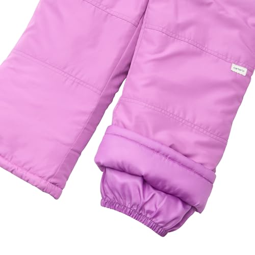 Carter's Unisex Kids Insulated Snow Bib Snow-ver-all Ski Pants, Purple, 3T